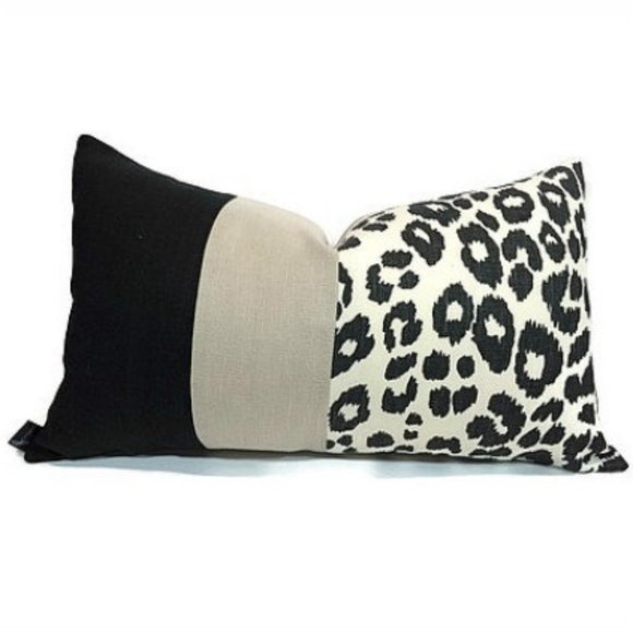 Iconic Leopard Color Block Pillow